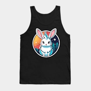 Rabbit Christmas Illustration Tank Top